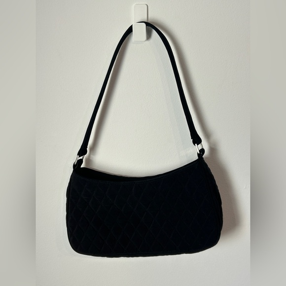 Vera Bradley Handbags - Vera Bradley Black Quilted Shoulder Purse Baguette Bag Y2K Style Handbag VB